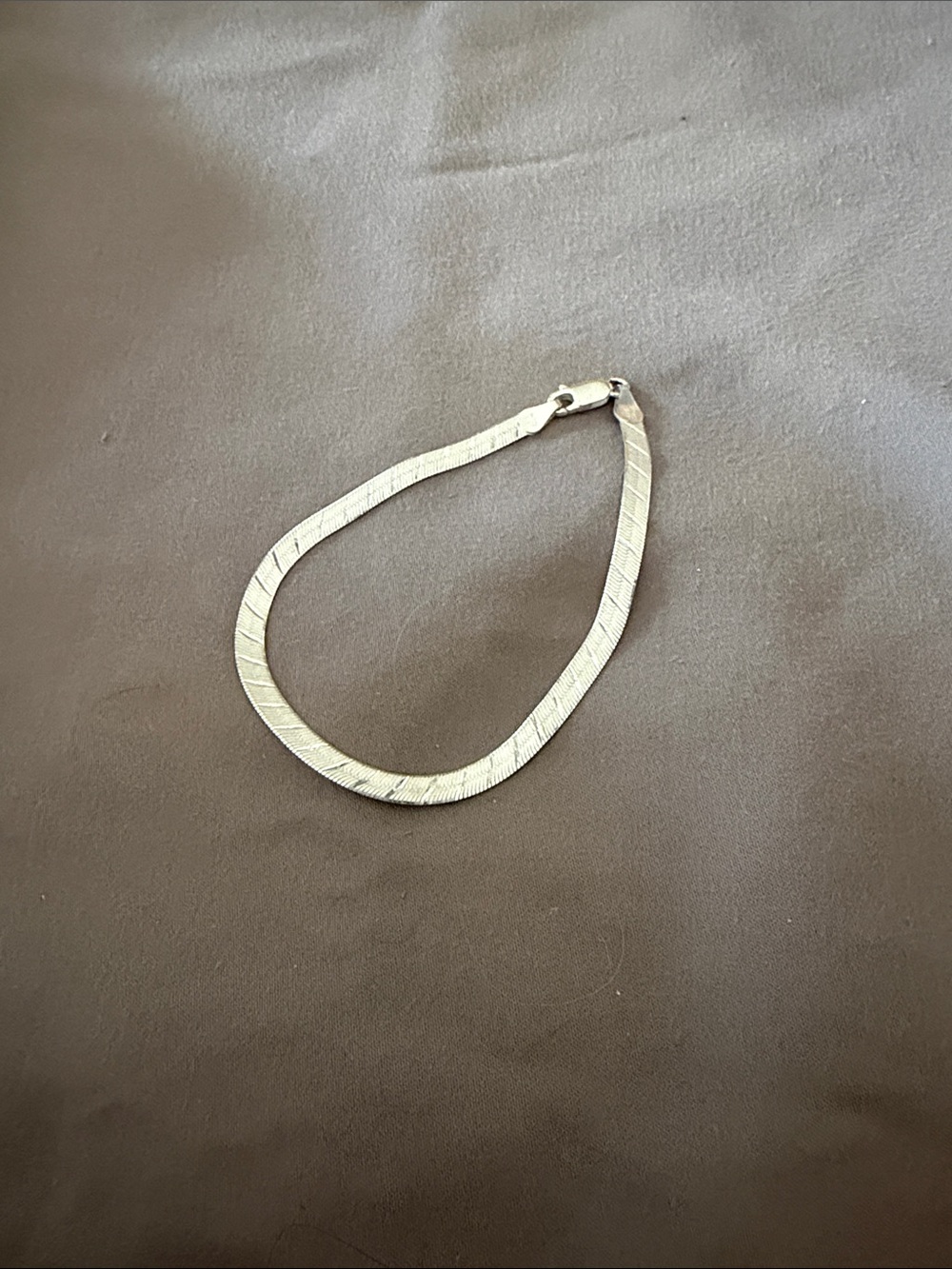 Sterling Silver Herringbone Bracelet - Elegant Silver Women's Jewelry